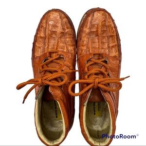 White Diamonds Men’s Alligator And Ostrich Chukka Boots Size 8